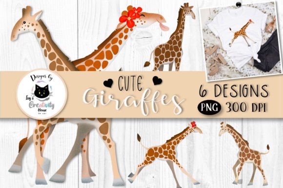 Adorable Safari Style: Crafting with Cute Giraffe Clipart