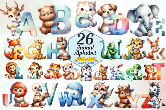Animal Alphabet Sublimation Collection: Creative Assets for Every Project