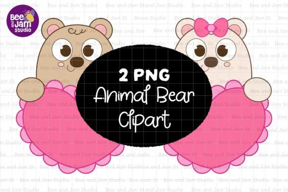 Animal Bear PNG Sublimation Clipart: Your Go-To Design Asset