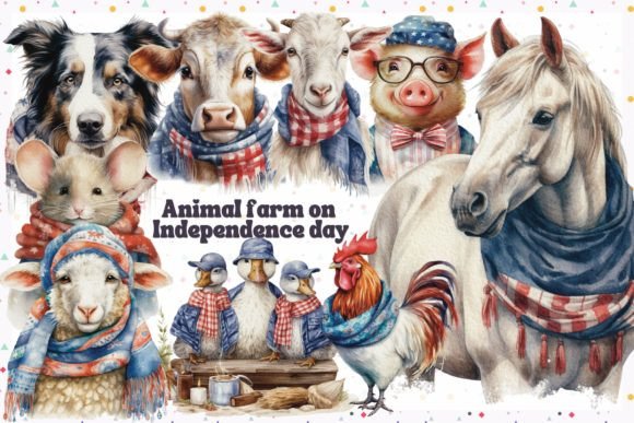 Animal Farm on 4th of July Sublimation: Creative Uses for This Clipart Set