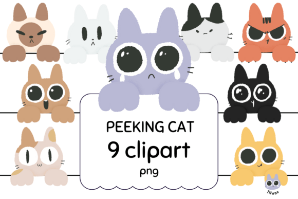 Baby Cat Peeking: The Playful Sublimation Design Your Projects Need
