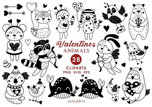 Black Valentine Animal Clipart: A Designer's Guide to Adorable, Versatile Graphics