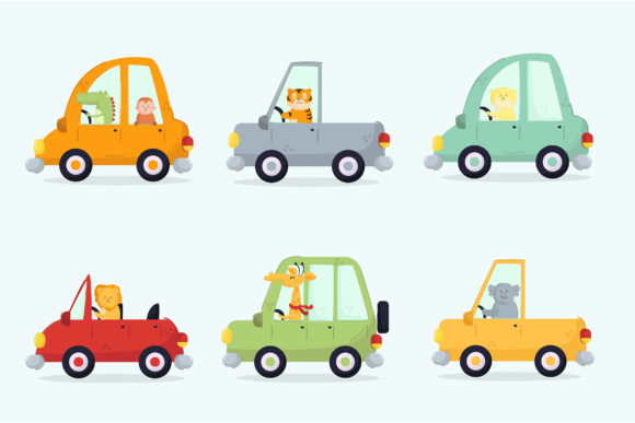 Cars with Animal Driver Cartoon: A Whimsical Typeface for Modern Brands