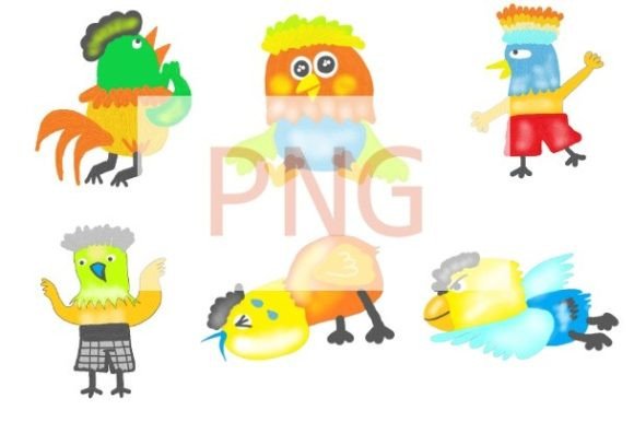 Charming Farm Flair: Cute Chicken Characters PNG