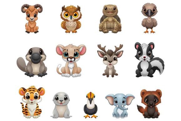 Charming Little Animal Collection: A Creative Clipart Pack