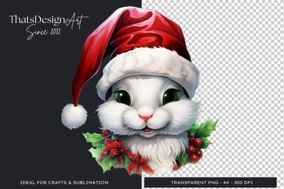 Cute Rabbit Christmas Animal Clipart: Your Holiday Design Secret