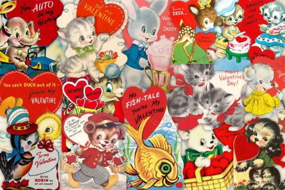 Retro Animal Valentine's Day Cards: A Designer's Nostalgic Charm