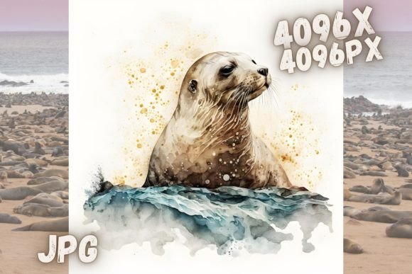 Seal Beautiful Animal Watercolor Image: A Deep Dive into Versatile Design Assets