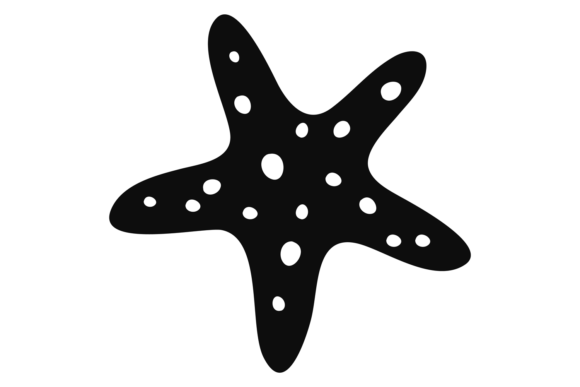 Starfish Black Icon: A Bold Marine Animal Graphic