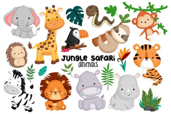 Unleashing Creativity with Jungle Animal Clipart: Cute Animal Set